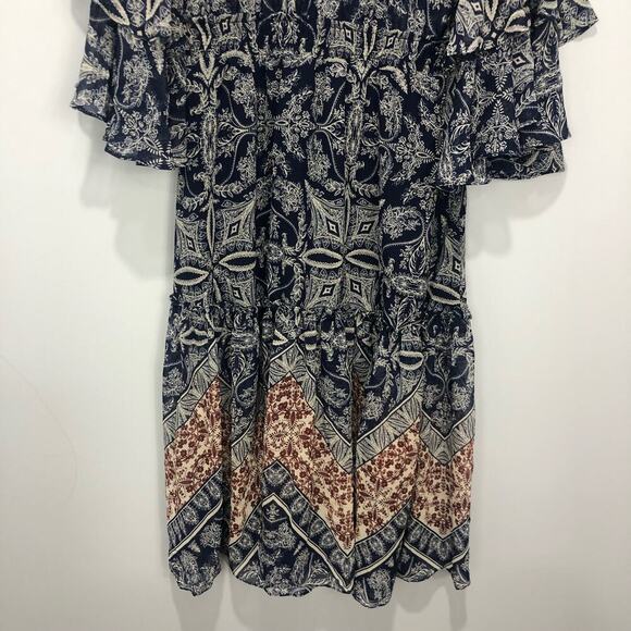 NWT Anthropologie x Misa  Los Angeles Miriam Bell-Sleeved Dress Blue Size L - Picture 7 of 15